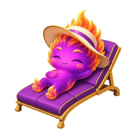 Flammy rests after completing the day’s actions