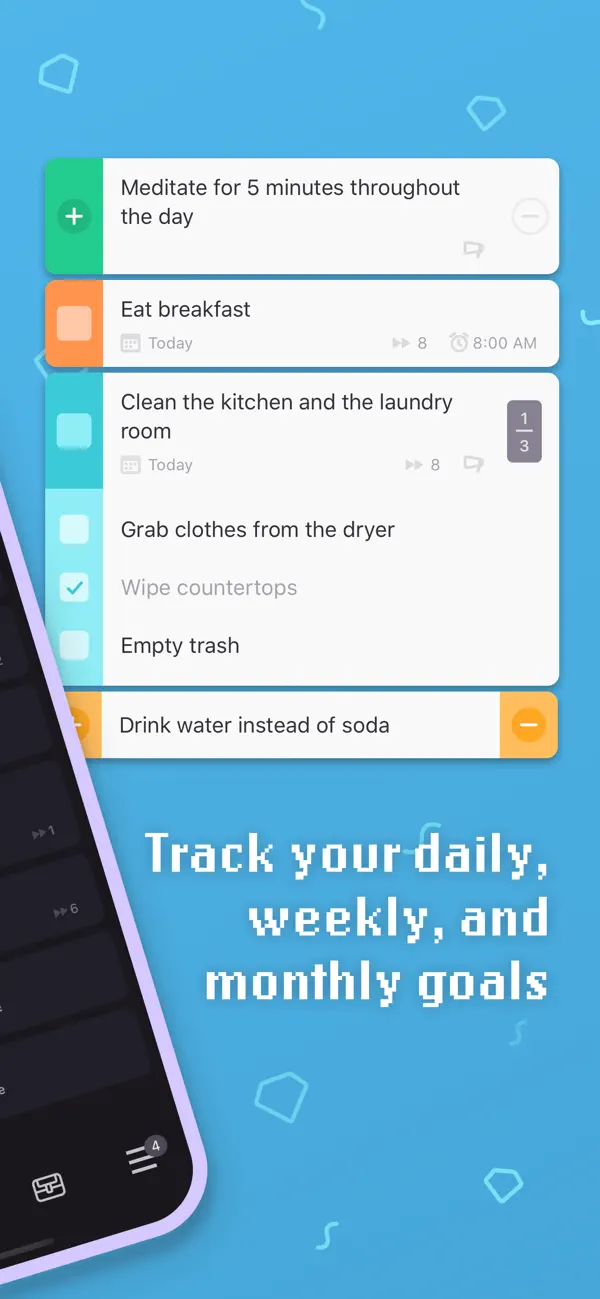Habitica habits dailies and to-dos